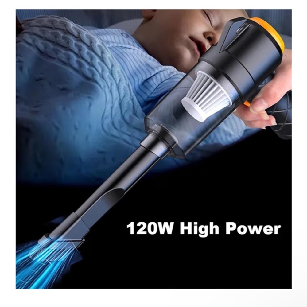 6 in 1 Blowing Suction Car Cleaner 120W Electric Powerful Vacuum ER tools NEW - Picture 6 of 8